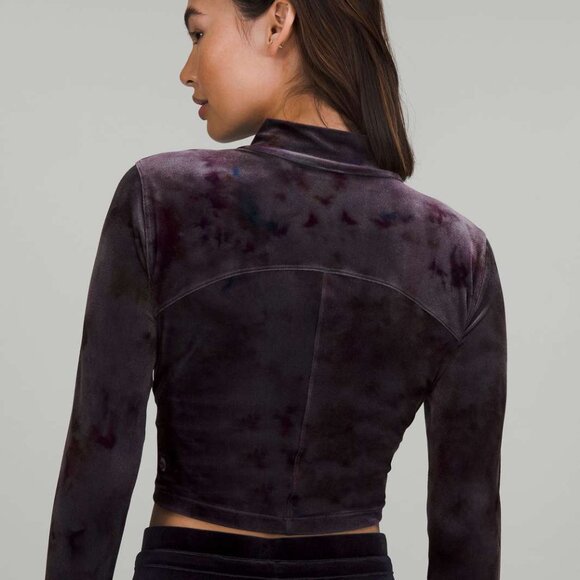 NWOT Lululemon All Aligned Mock Neck Long Sleeve Shirt *Crushed Velvet (US 10) - Picture 9 of 9